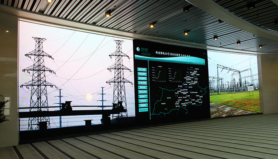 Sistema de pantalla LED del centro de control y monitoreo eléctrico de Shanxi