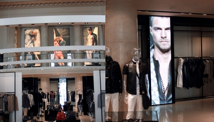 Pantalla LED comercial Armani Boutique en San Francisco